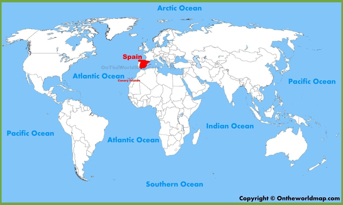 世界地図スペイン