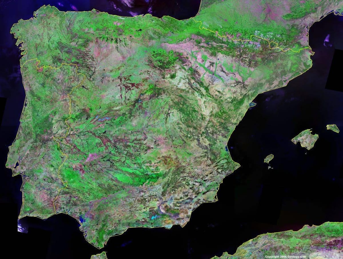 地図のスペイン衛星