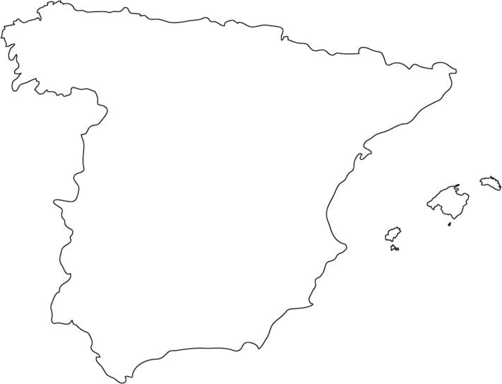概要地図のスペイン都市