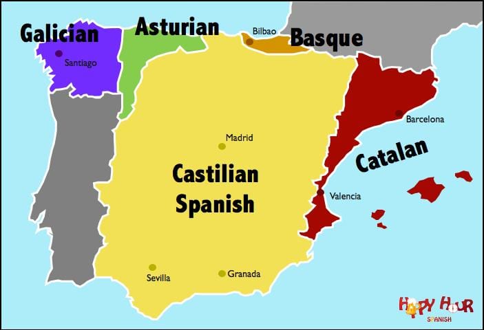 地図のスペイン語