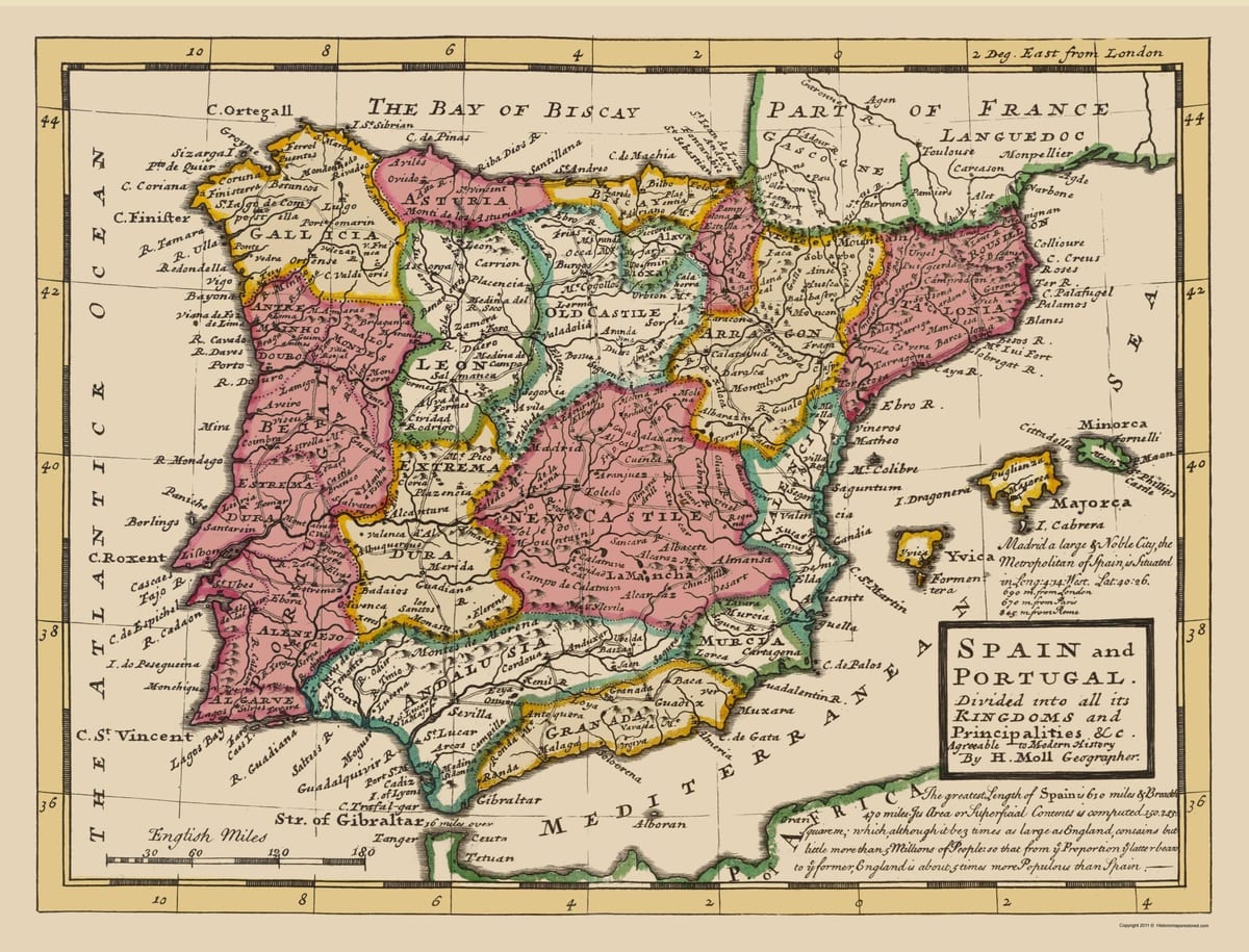 古代スペインの地図