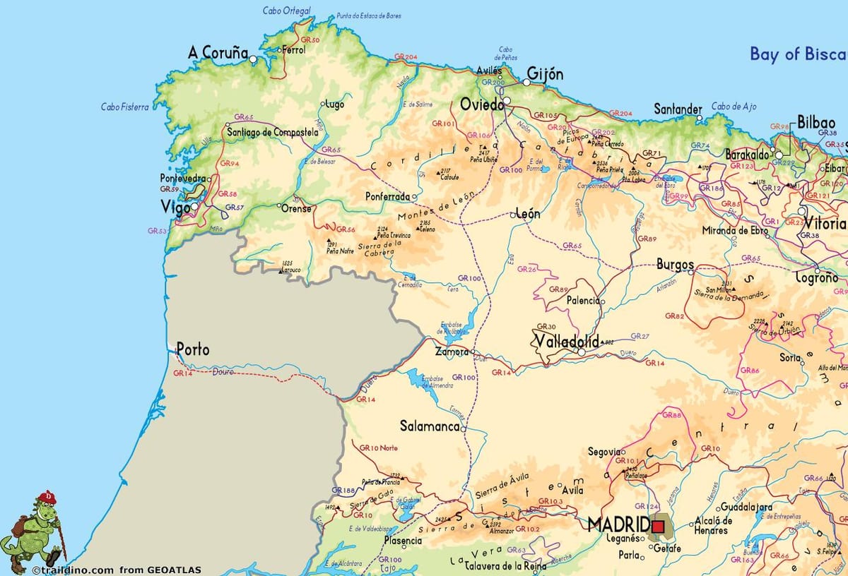 地図のスペイン洋食