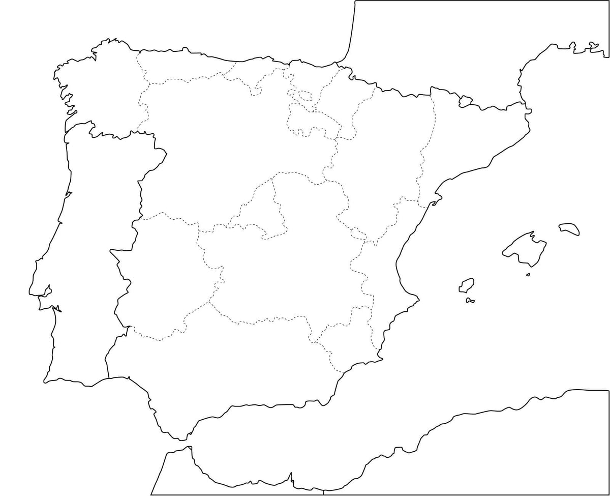 平野の地図のスペイン