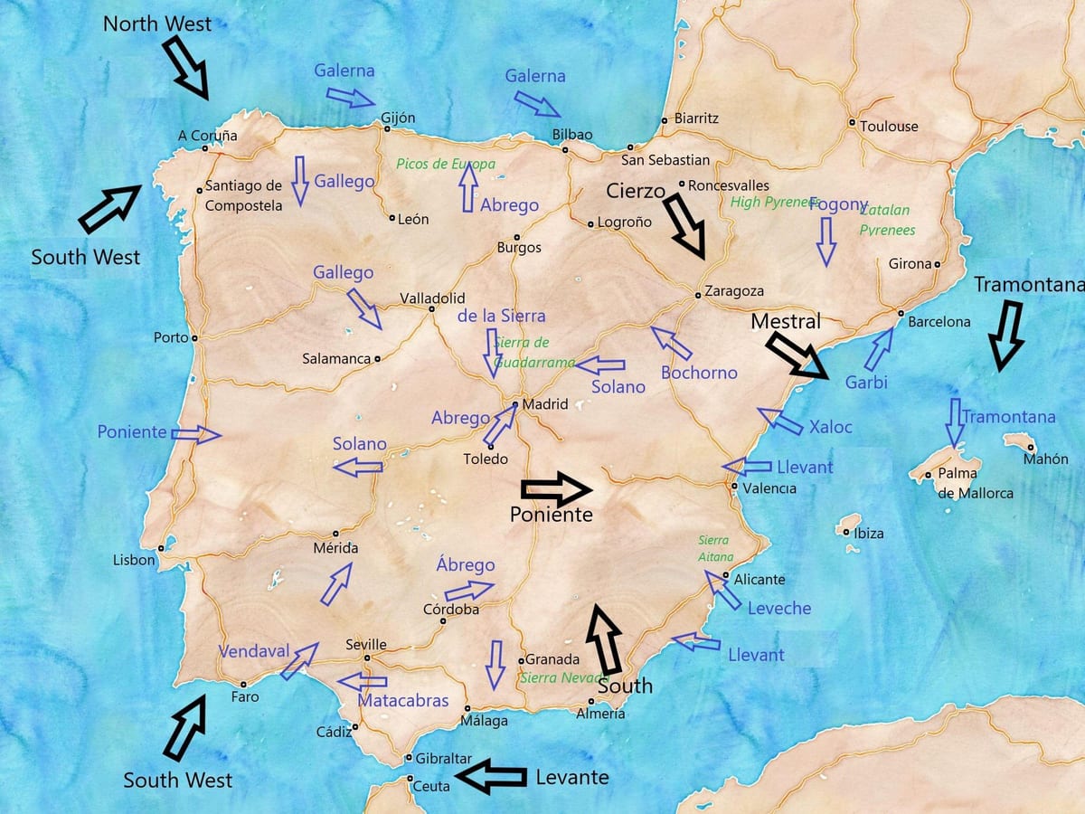地図のスペイン風