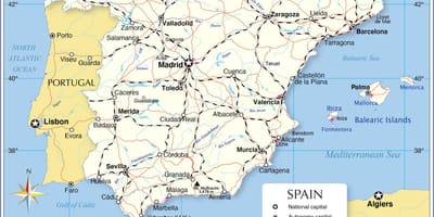 地図を示すスペイン