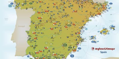 地図のスペイン観光