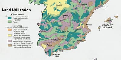 地図のスペイン農業