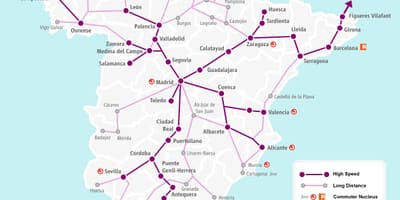 スペイン鉄道図renfe