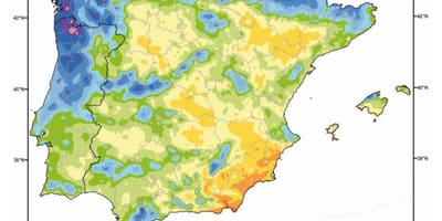 スペインの降水マップ