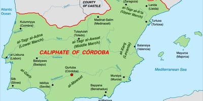 地図のスペインのムスリム