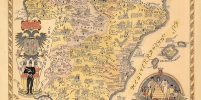 ヴィンテージスペインの地図