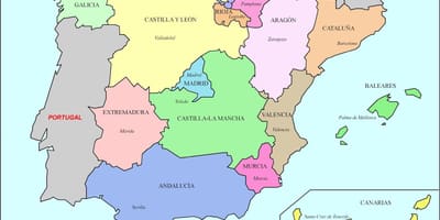 地図のスペイン中世