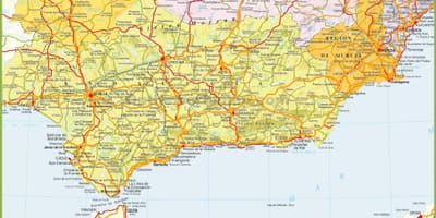 詳しい地図は南スペイン
