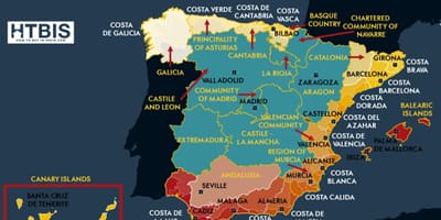 詳しい地図は東海岸のスペイン