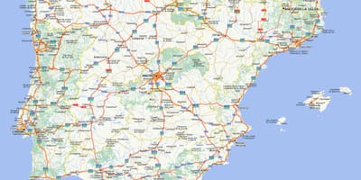 道路地図のスペイン都市