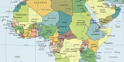 アフリカ、スペインの地図