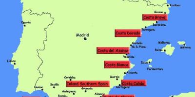 地図の南スペインホリデーリゾート